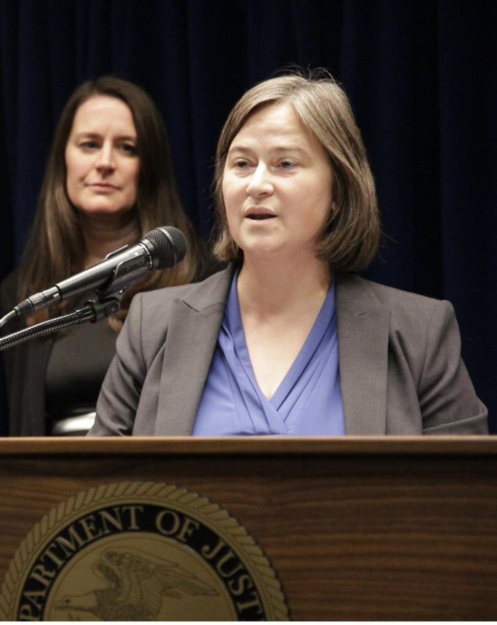 Lead prosecutor Laura Provinzino at a press conference