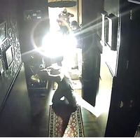 Security footage of the 6 A.M. raid