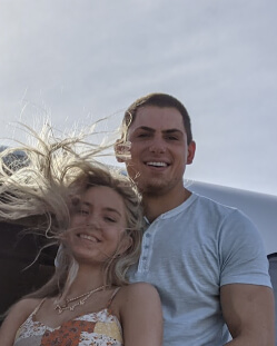 Tony with his girlfriend, now fiancée, Kira